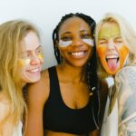 photo of women doing their skincare